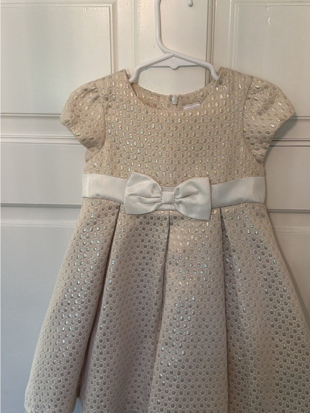 Gymboree Ivory Glitter Dot Bow Party Dress